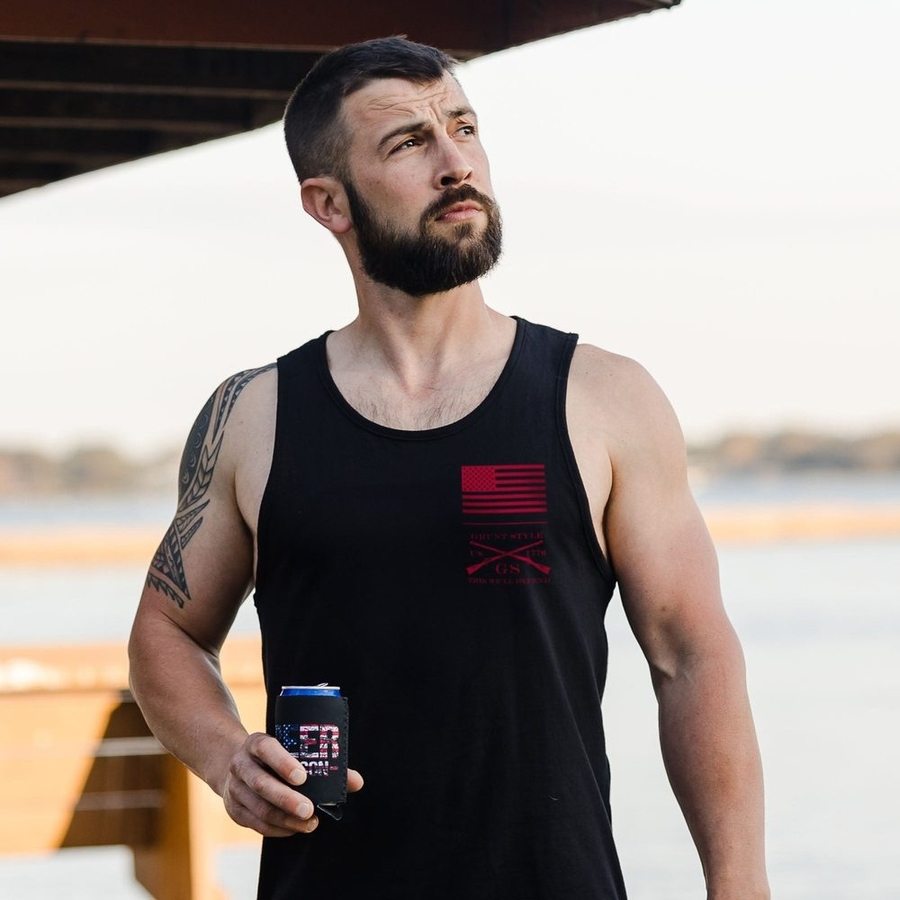 Red Blood Blue Collar® Tank - Black