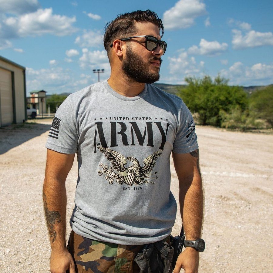 Army - Eagle T-Shirt - Dark Heather Gray