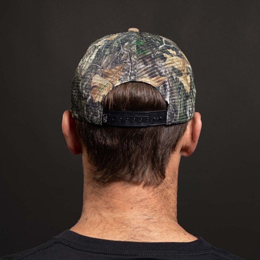 Embroidered American Flag Realtree Edge® Camo Mesh Hat