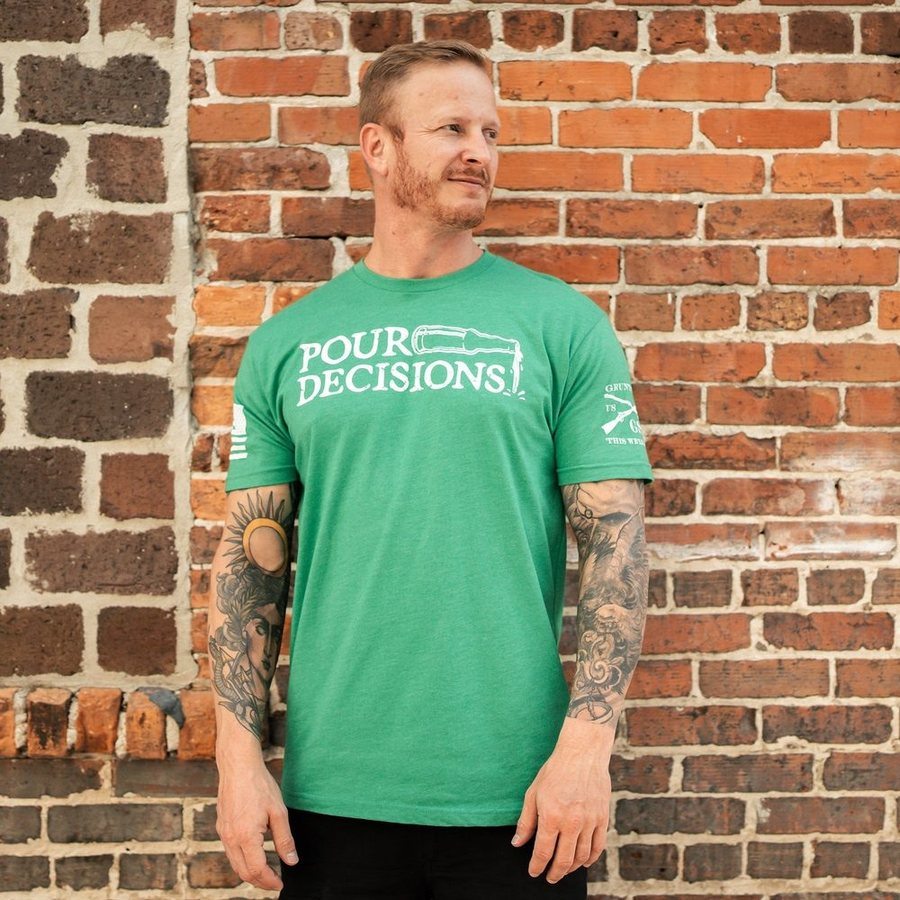 Pour Decisions T-Shirt - Kelly Green