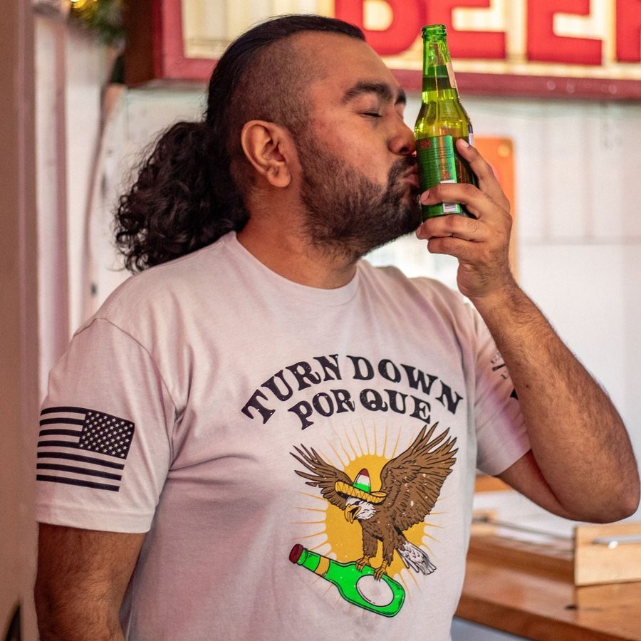 Turn Down Por Que T-Shirt - Sand
