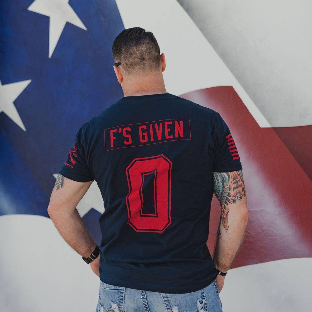 Zero F's Given T-Shirt - Midnight Navy
