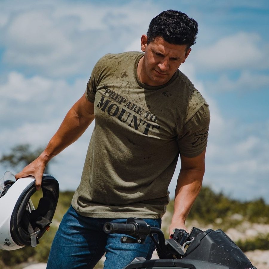 Prepare To Mount T-Shirt - Military Green