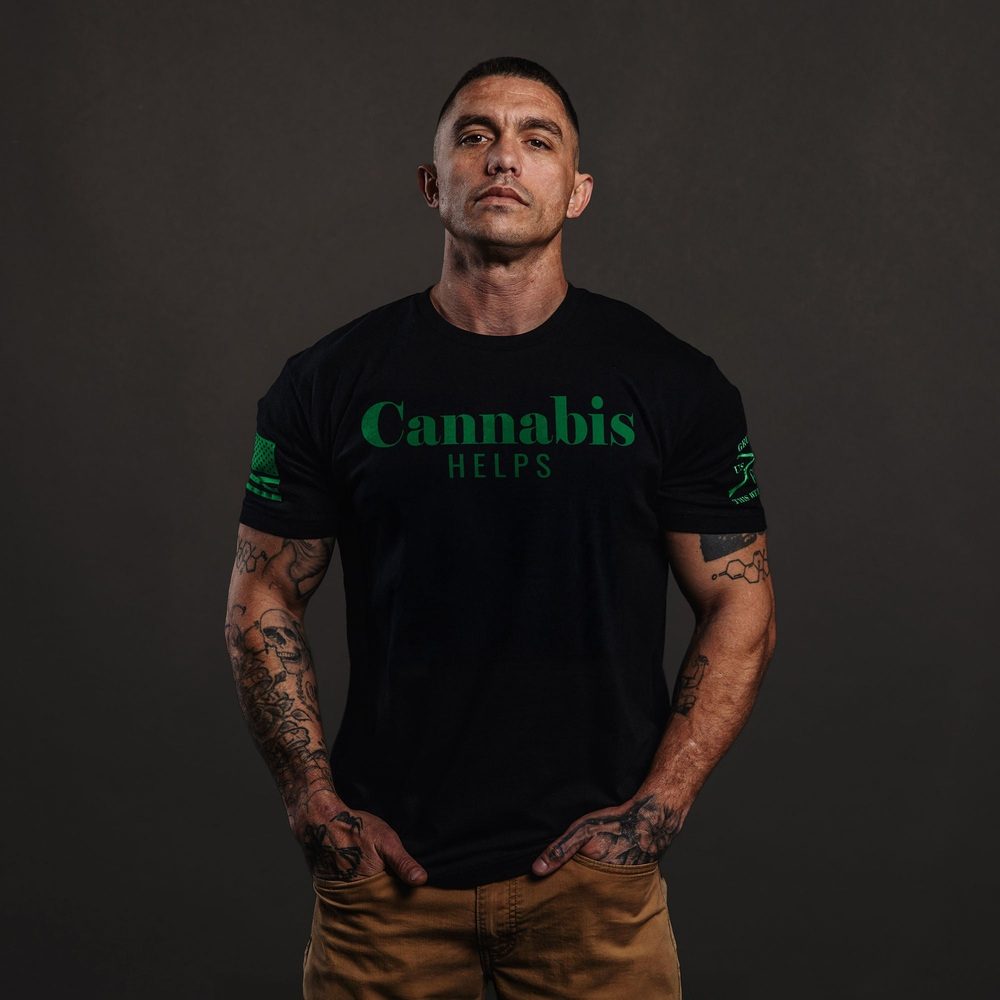 Cannabis Helps T-Shirt - Black