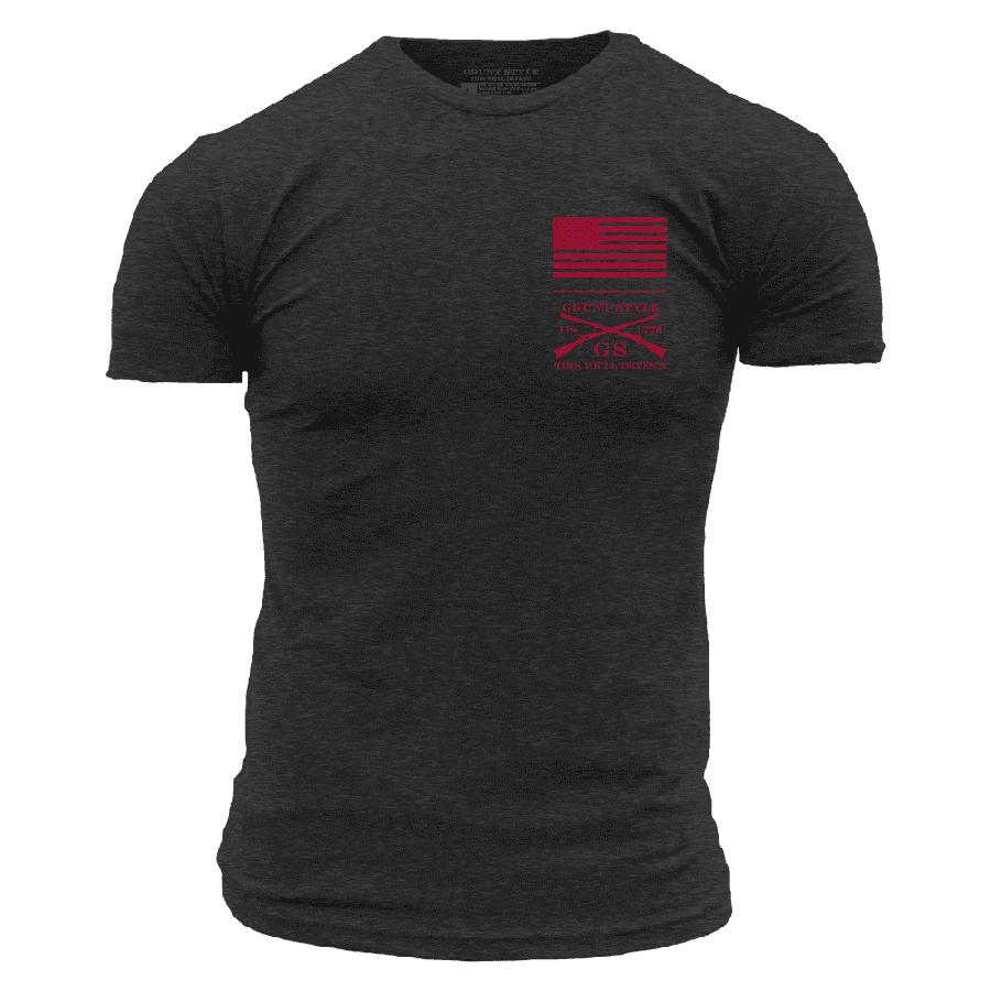 Red Blood Blue Collar® T-Shirt - Charcoal