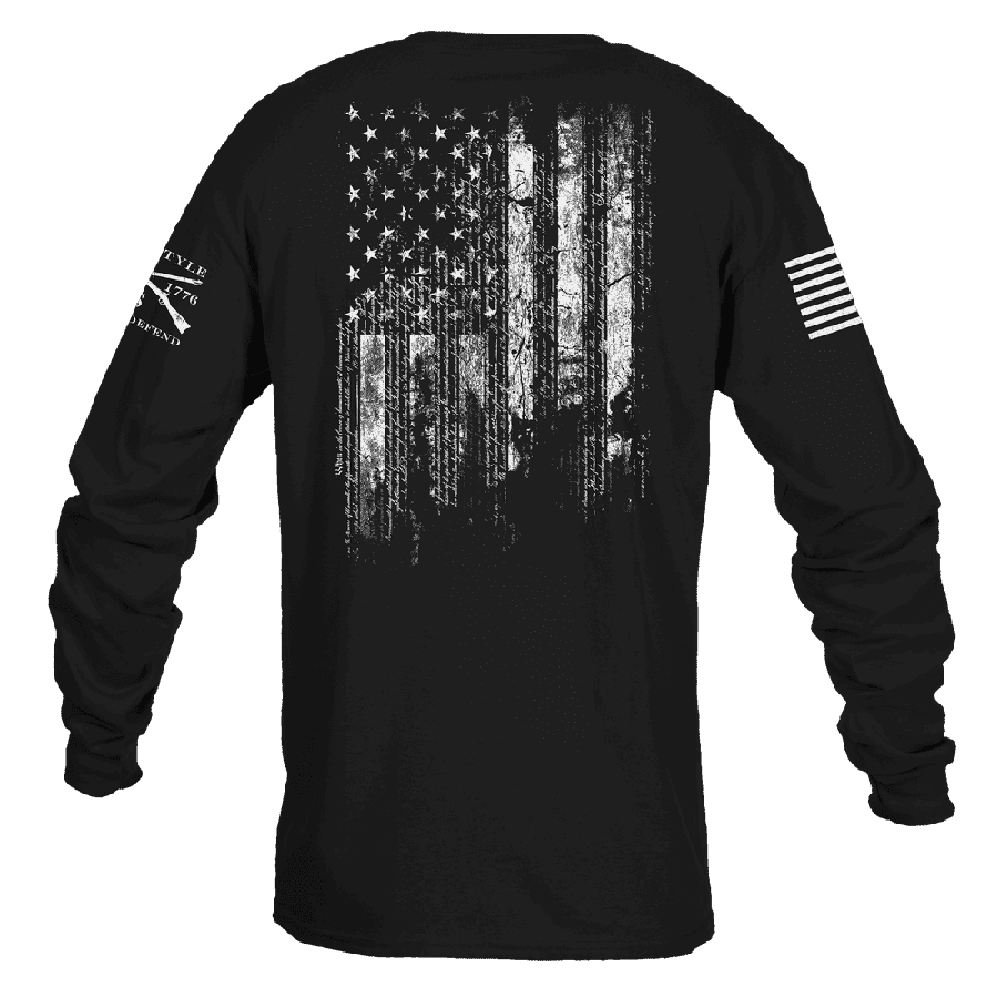 1776 Flag Long Sleeve - Black