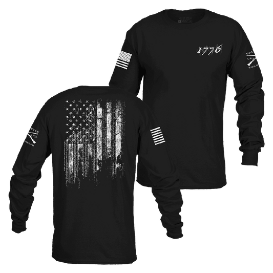 1776 Flag Long Sleeve - Black
