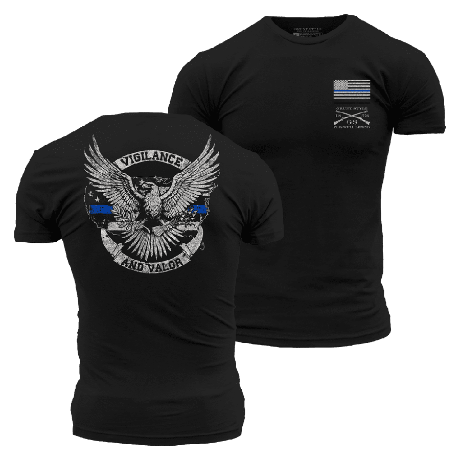 Vigilance and Valor T-Shirt - Black