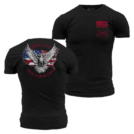 One Life One Country T-Shirt - Black