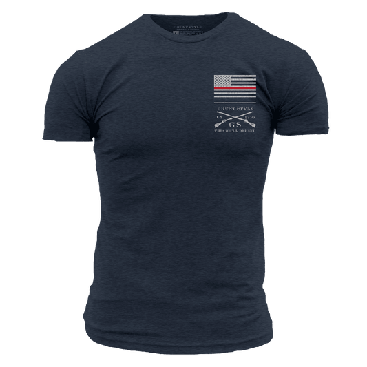 Red Line Flag Basic T-Shirt - Midnight Navy