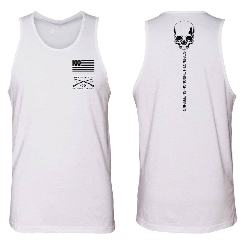 Men's Strength Through Suffering Tank - White