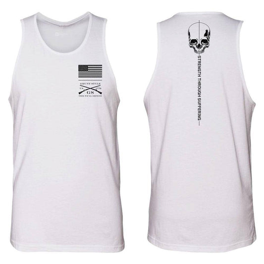 Men's Strength Through Suffering Tank - White