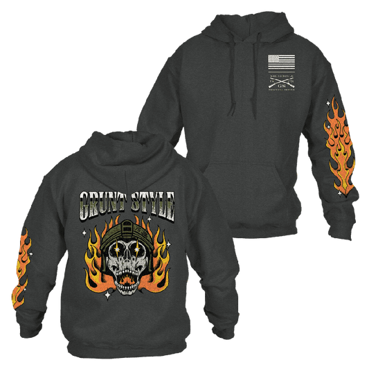 Flamethrower Hoodie - Dark Heather