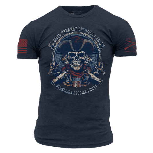 Rebellion Becomes Duty T-Shirt - Midnight Navy