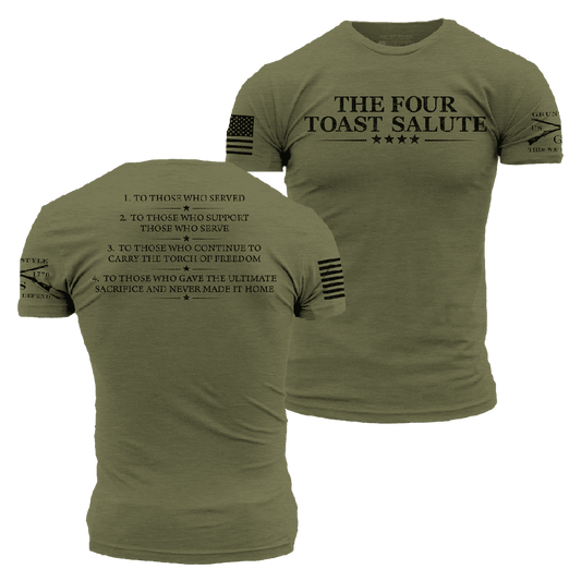 The Four Toast Salute T-Shirt - Military Green