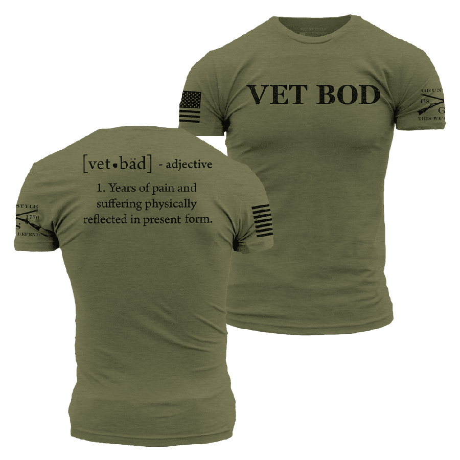 Vet Bod T-Shirt - Military Green