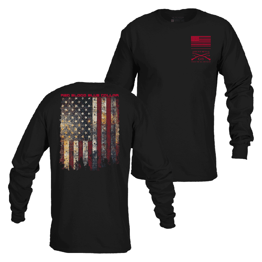 Red Blood Blue Collar® Long Sleeve - Black