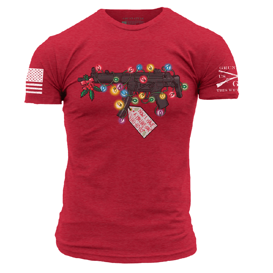 Now I Have A Machine Gun T-Shirt - Red