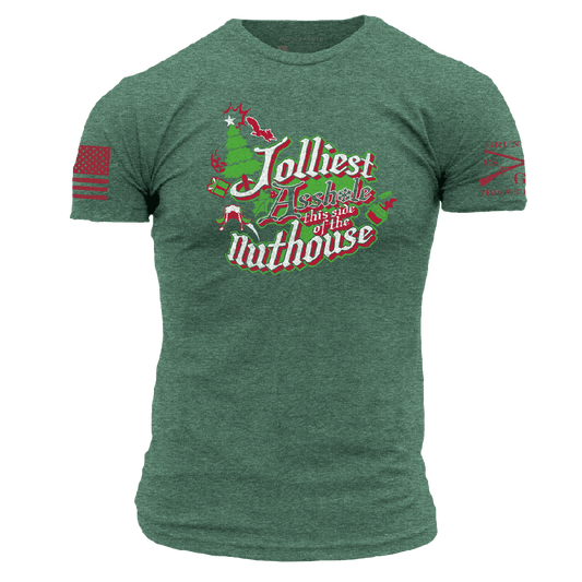 This Side of the Nuthouse T-Shirt - Heather Forest Green