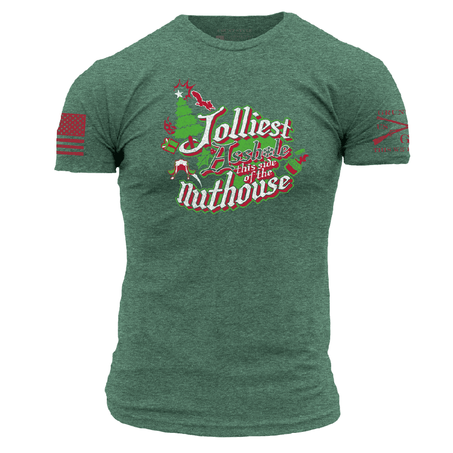 This Side of the Nuthouse T-Shirt - Heather Forest Green