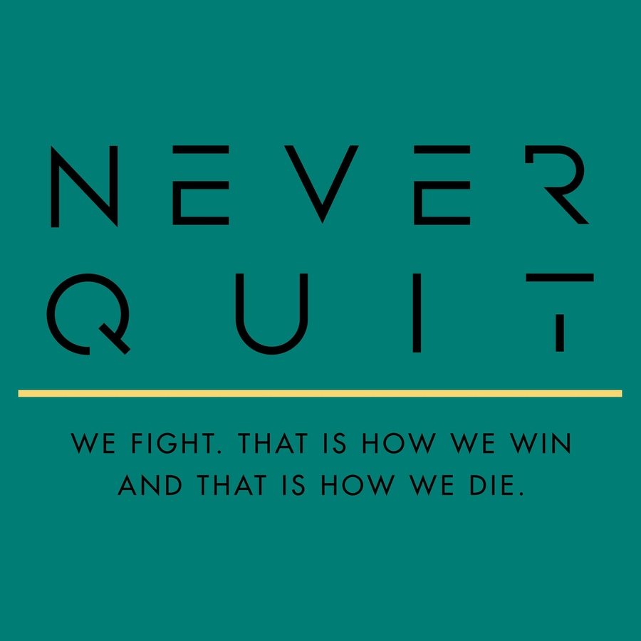 Never Quit T-Shirt - Heather Aqua