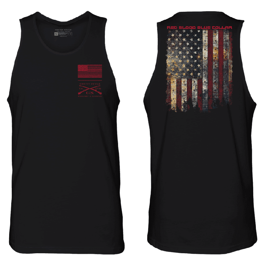 Red Blood Blue Collar® Tank - Black