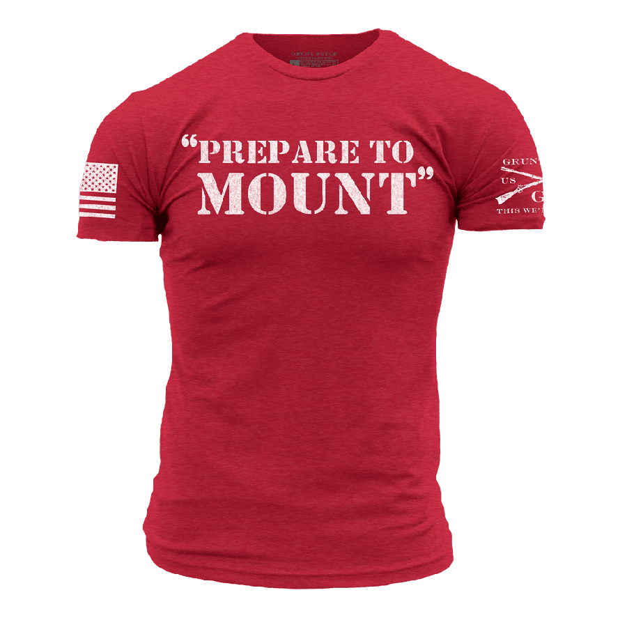Prepare To Mount T-Shirt - Red