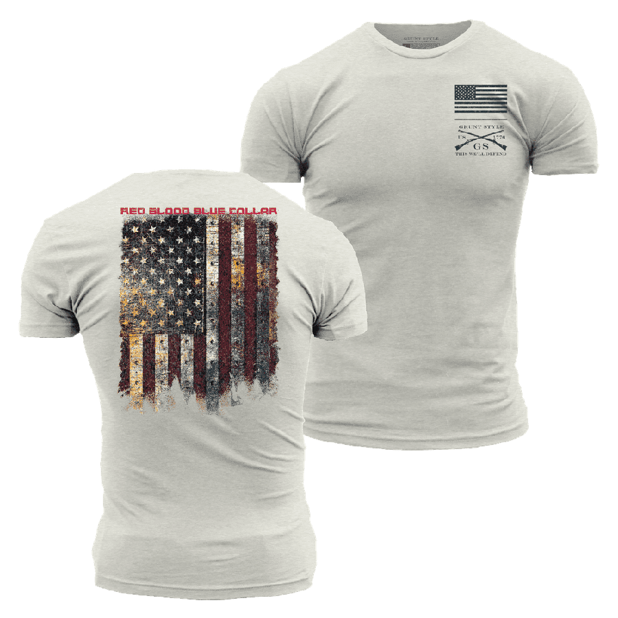 Red Blood Blue Collar® T-Shirt - Sand
