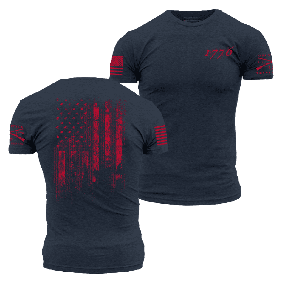1776 Flag T-Shirt - Midnight Navy