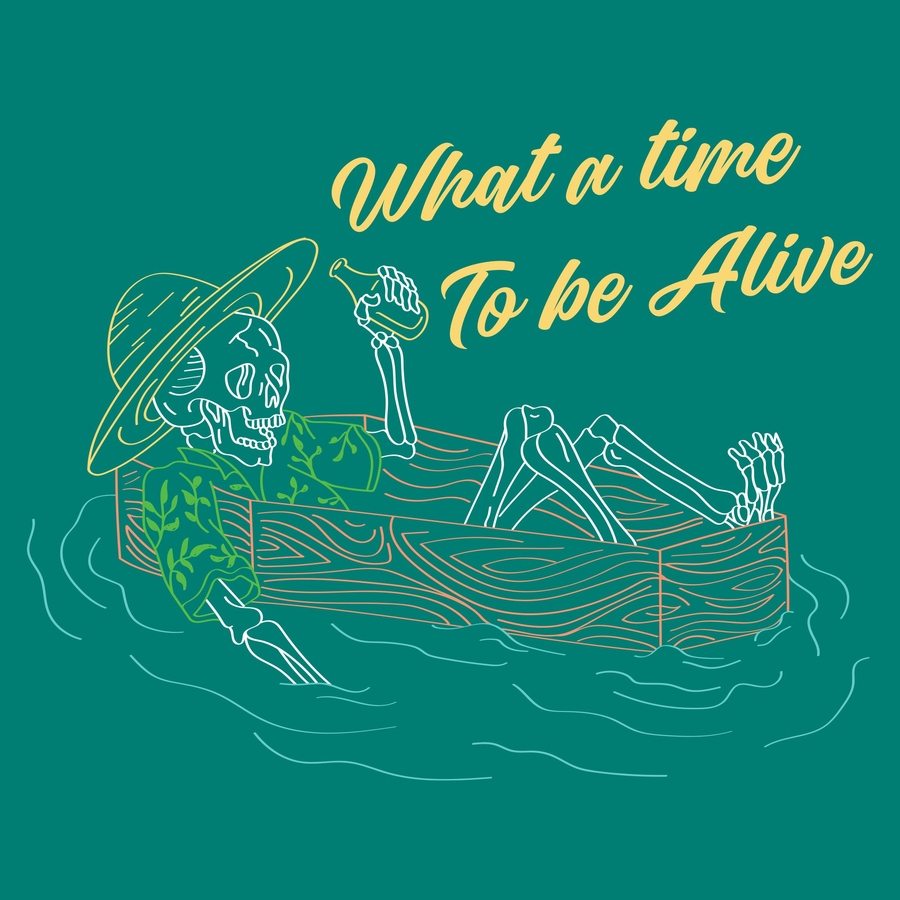 What A Time T-Shirt - Heather Aqua