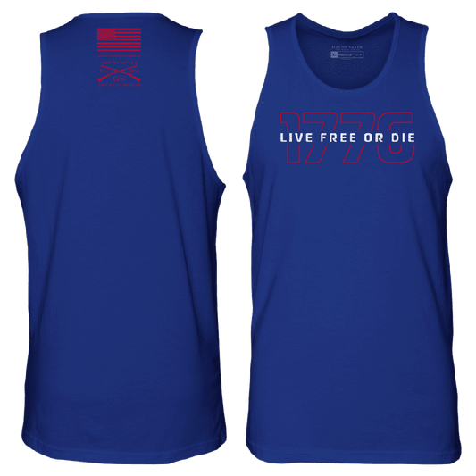 Men's Live Free Or Die '76 Tank - Royal