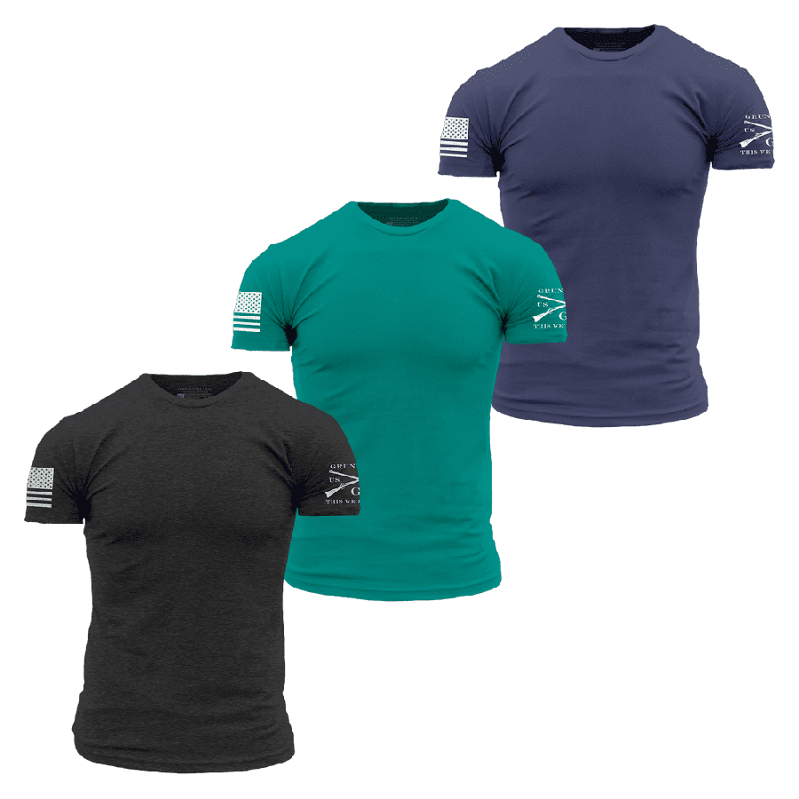 Basic T-Shirt Black Water 3-Pack