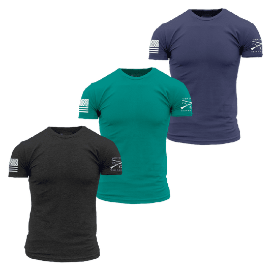 Basic T-Shirt Black Water 3-Pack