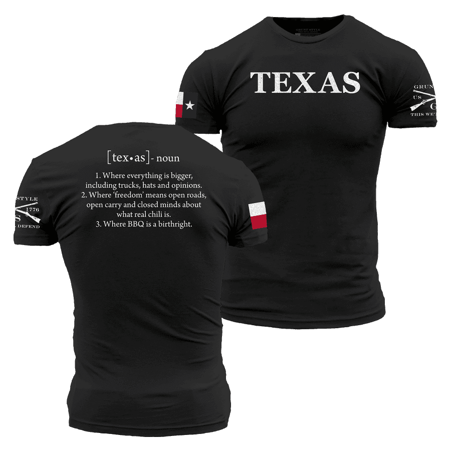 Texas Defined Open Carry T-Shirt - Black