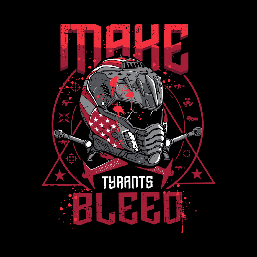 Make Tyrants Bleed T-Shirt - Black