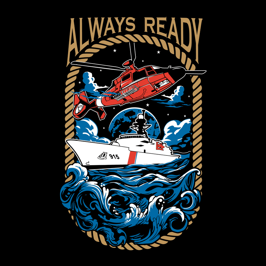 USCG - Always Ready T-Shirt - Black