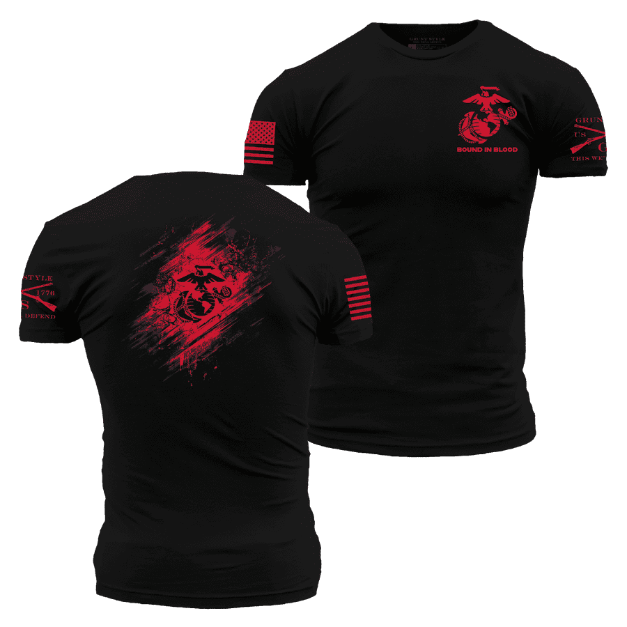 USMC - Bound In Blood T-Shirt - Black