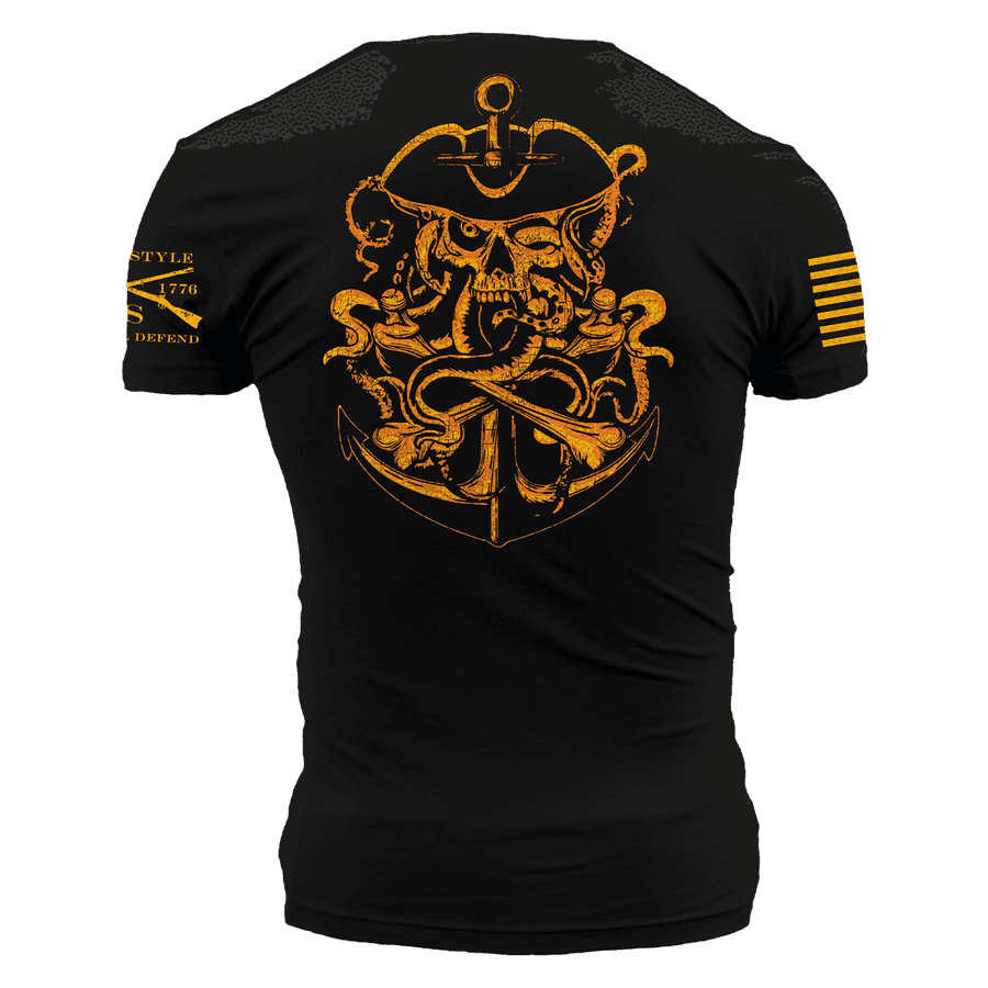 USN - Ghost Pirate T-Shirt - Black