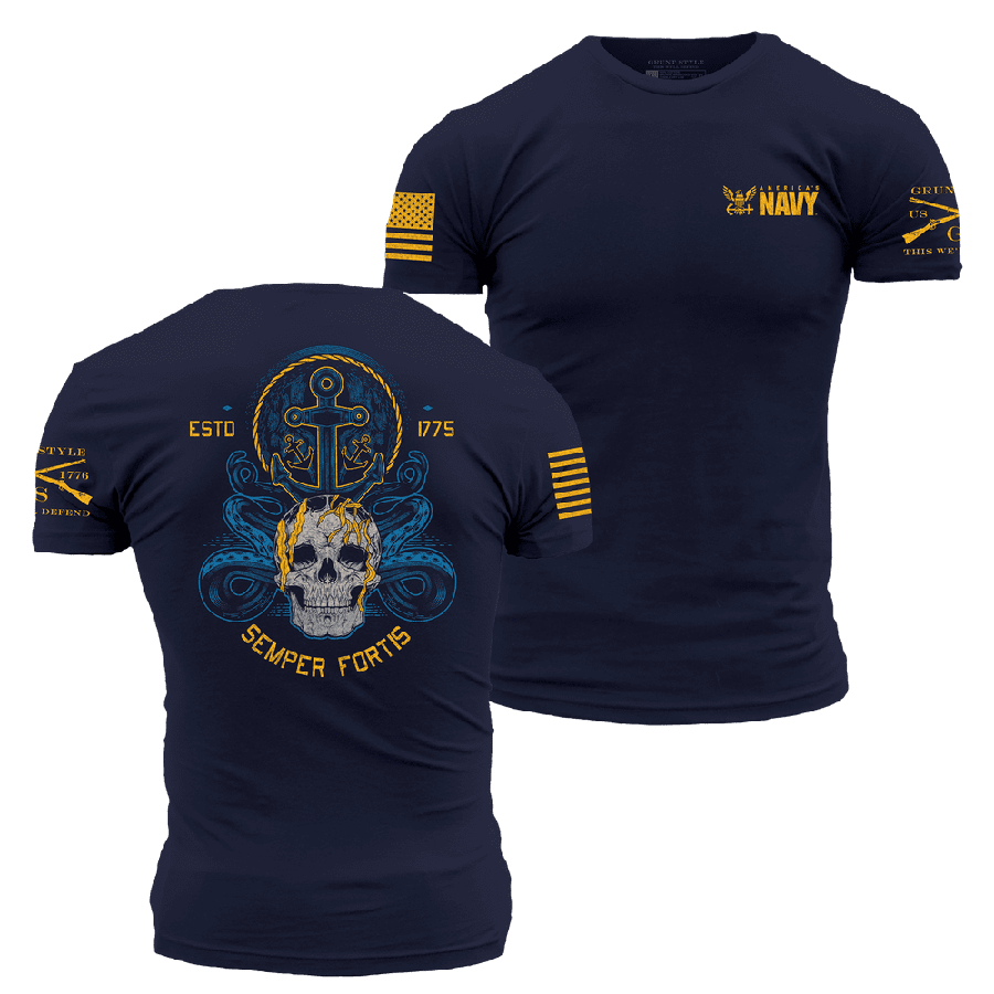 USN - Men's Semper Fortis T-Shirt - Navy