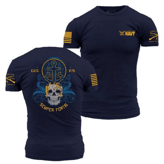 USN - Men's Semper Fortis T-Shirt - Navy