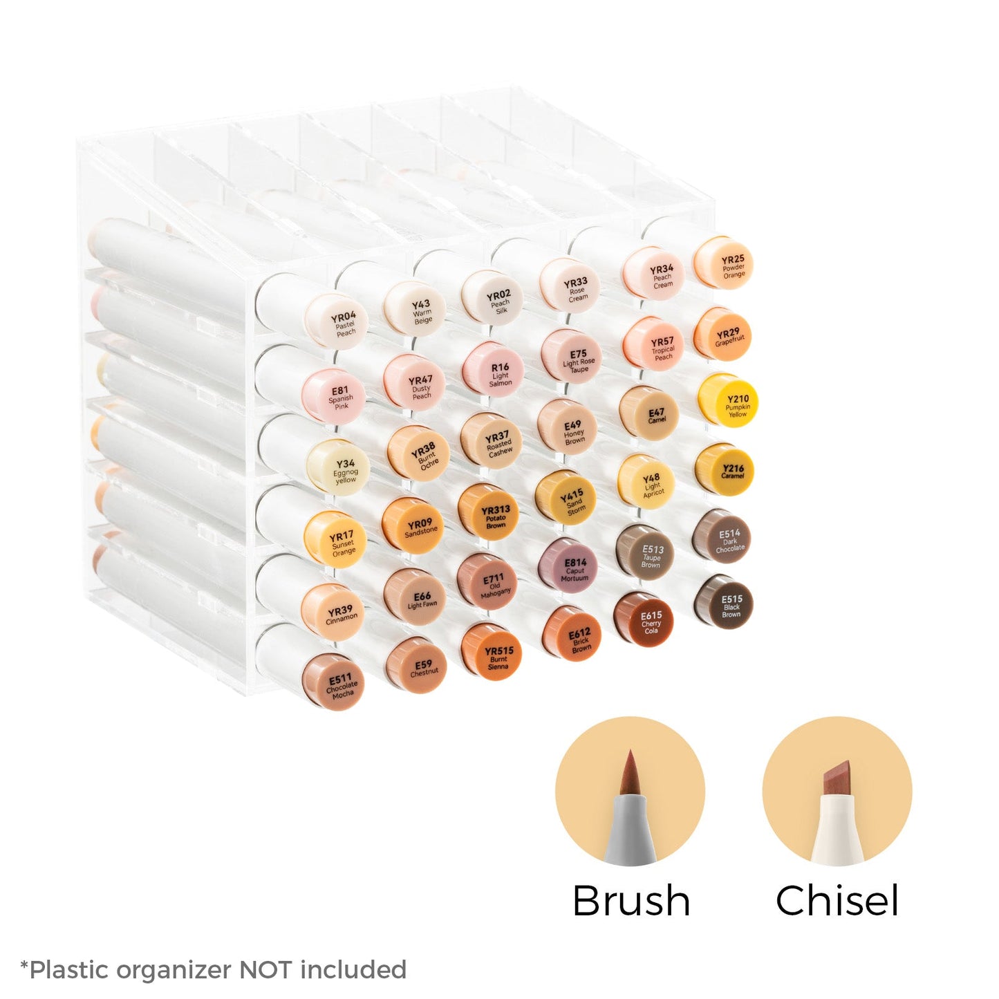 Ohuhu Honolulu 36 Skin Tone Colors Dual Tips Portrait Alcohol Art Markers