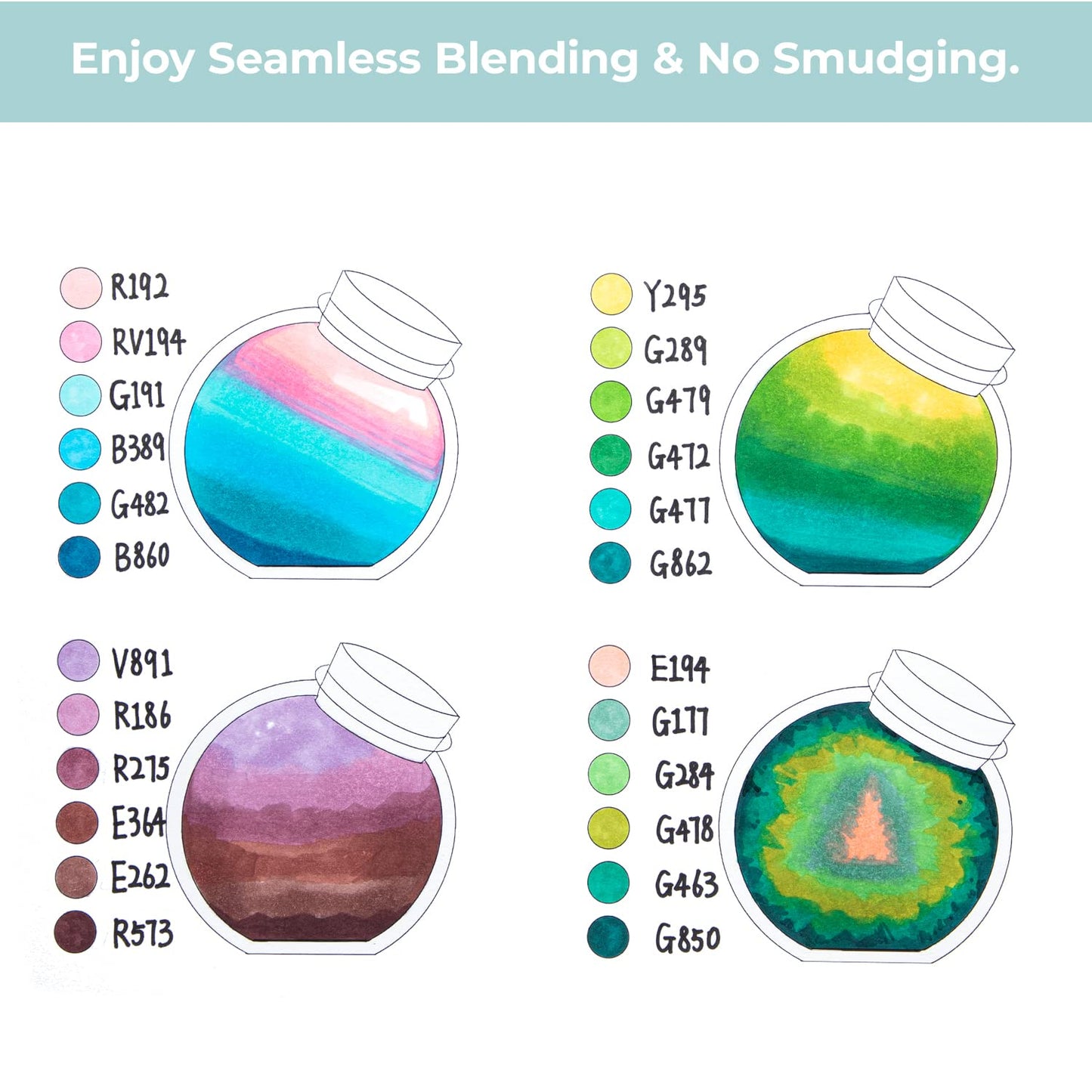 Ohuhu Kaala Slim Broad and Fine Dual Tips Alcohol Art Markers- 60 Colors Landscape Tone