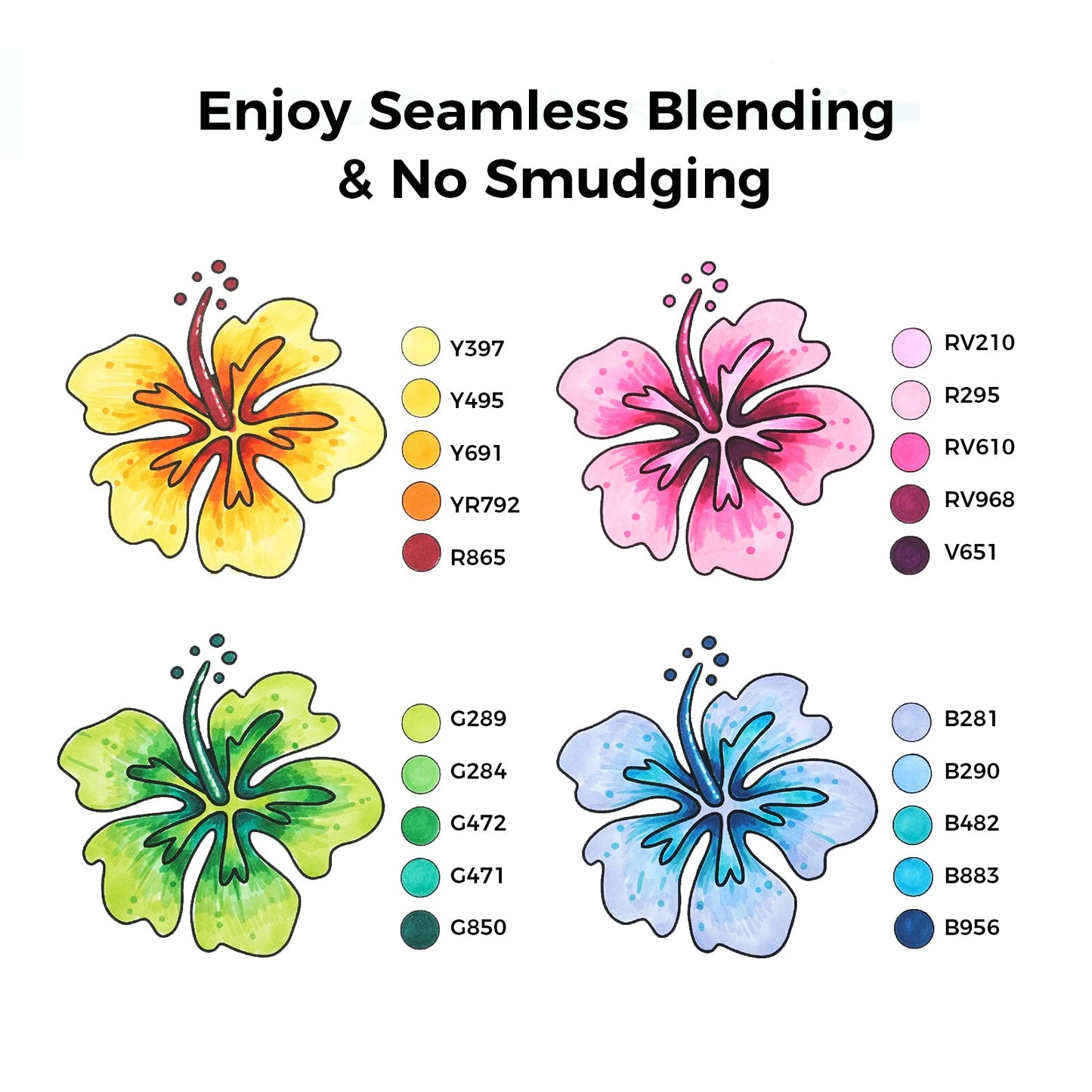 Ohuhu Oahu 40 Colors Dual Tips Alcohol Art Markers, Fine & Chisel