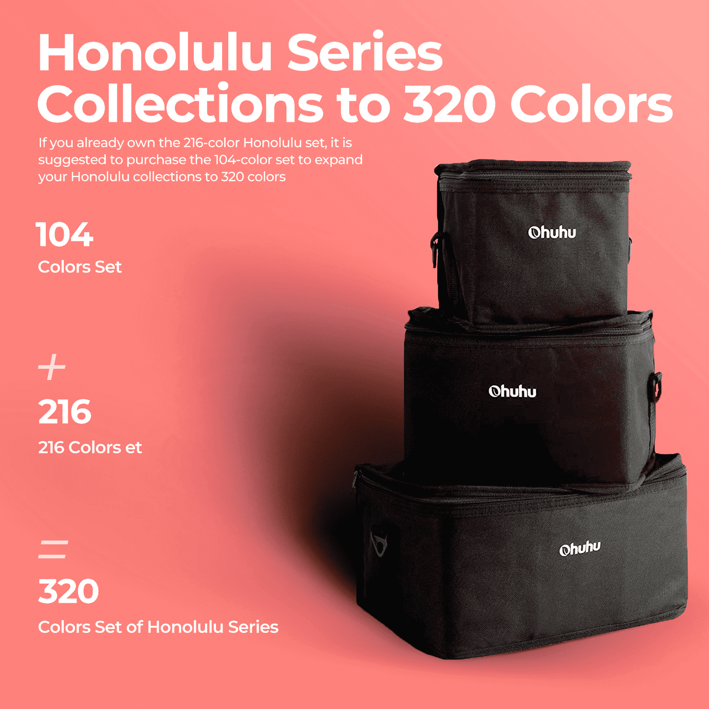 Ohuhu Honolulu 104 Colors Dual Tips Alcohol Art Markers