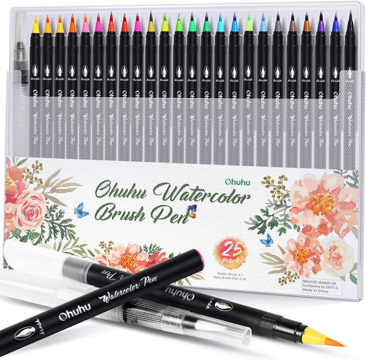 Ohuhu Watercolor Brush Markers Pen