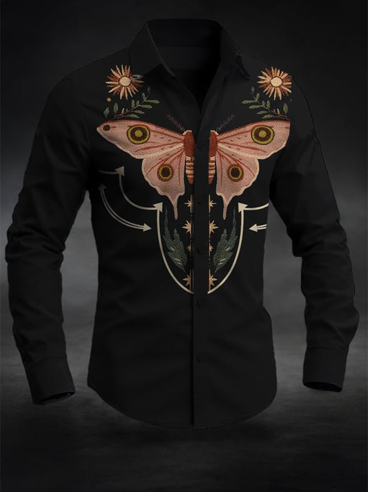 ⚡⚡Buy 2 Get 10% Off⚡⚡Men's Retro Western Contrast Print Long Sleeve Casual Shirt