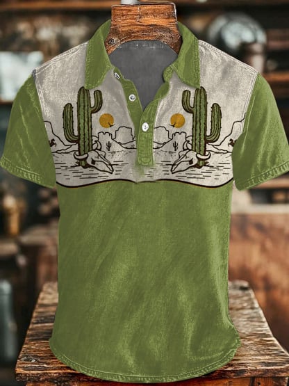 Men's Western Style Casual Polo