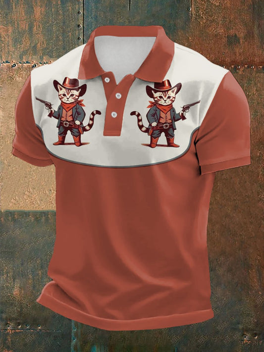 Men's Western Style Casual Polo