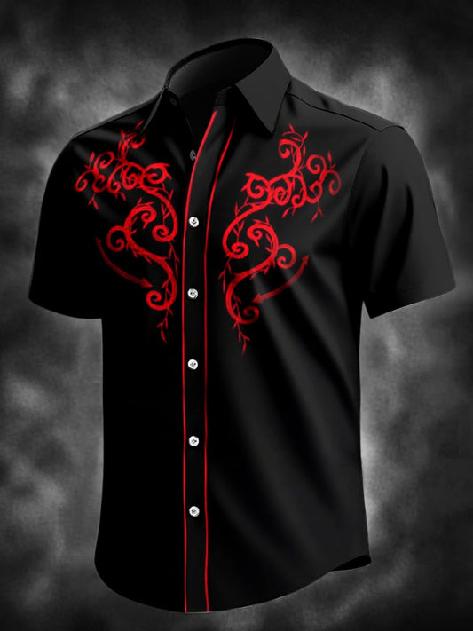 ⚡⚡Buy 2 Get 10% Off⚡⚡Men's Western Casual Denim Short Sleeve Shirt