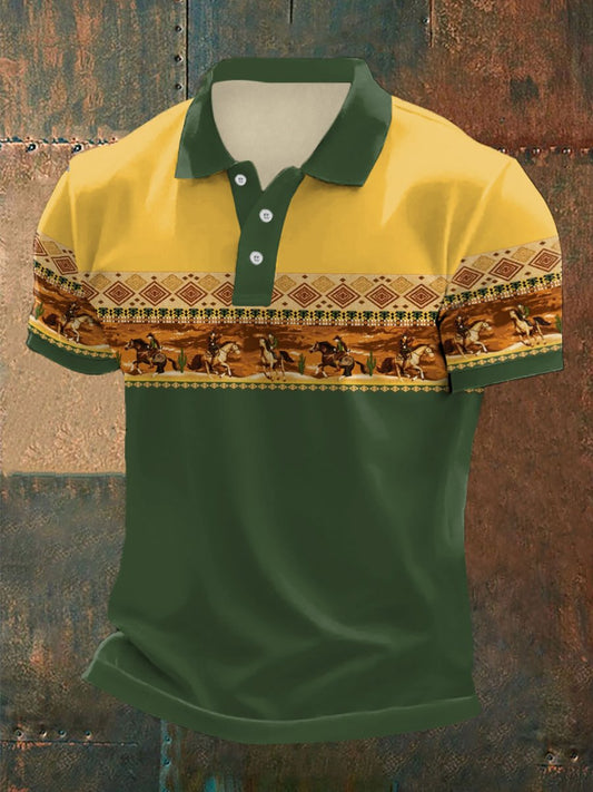 Men's Western Style Casual Polo